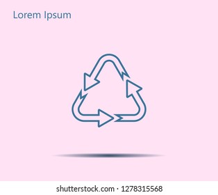 sign waste processing, web icon. vector design