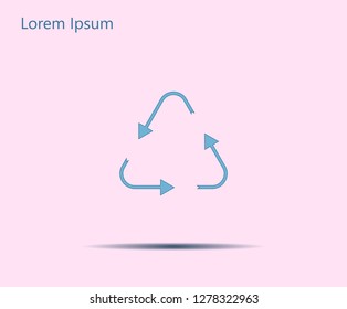 sign waste processing, web icon. vector design