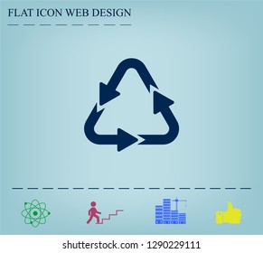 sign waste processing, web icon. vector design