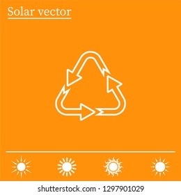 sign waste processing, web icon. vector design