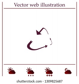 sign waste processing, web icon. vector design
