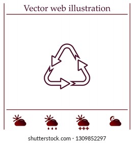 sign waste processing, web icon. vector design