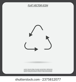 sign waste processing, web icon. vector design