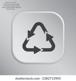 sign waste processing, web icon. vector design