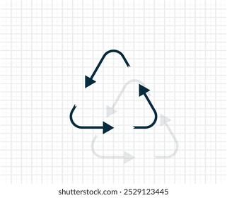 assinar processamento de resíduos, ícone web. design vetorial