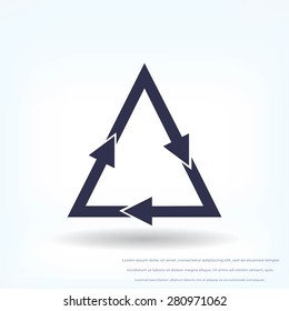 sign waste processing, web icon