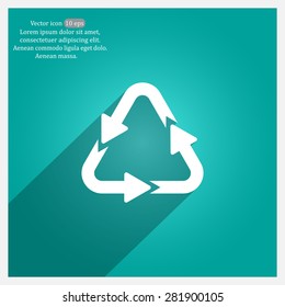 sign waste processing, web icon. vector design