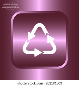 sign waste processing, web icon. vector design