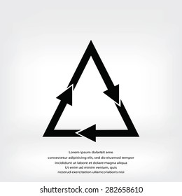 sign waste processing, web icon