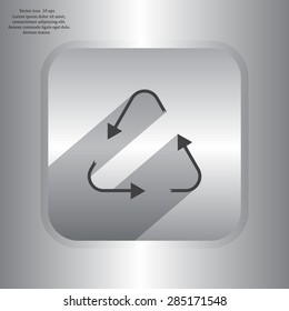 sign waste processing, web icon. vector design