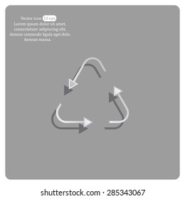 sign waste processing, web icon. vector design