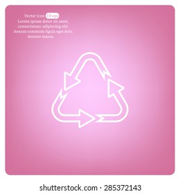 sign waste processing, web icon. vector design