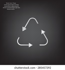 sign waste processing, web icon. vector design