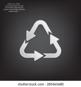 sign waste processing, web icon. vector design