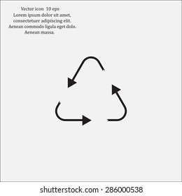 sign waste processing, web icon. vector design