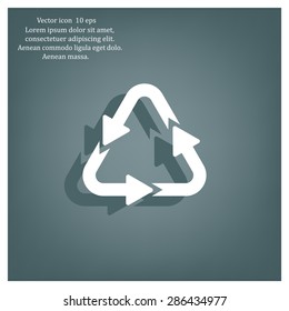sign waste processing, web icon. vector design