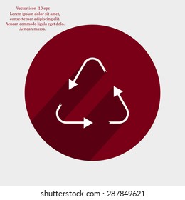 sign waste processing, web icon. vector design