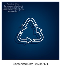 sign waste processing, web icon. vector design