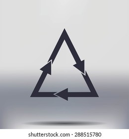 sign waste processing, web icon