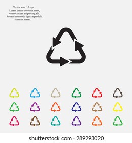 sign waste processing, web icon. vector design