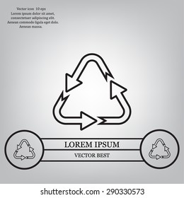 sign waste processing, web icon. vector design