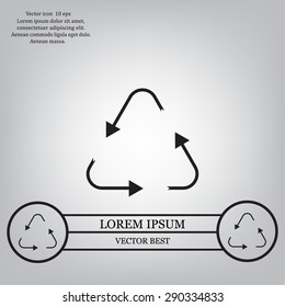 sign waste processing, web icon. vector design