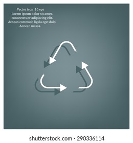 sign waste processing, web icon. vector design