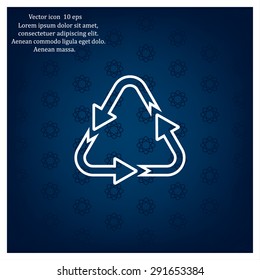 sign waste processing, web icon. vector design