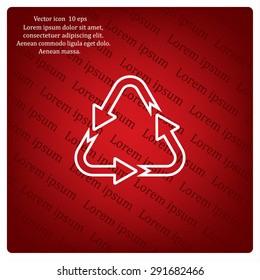 sign waste processing, web icon. vector design