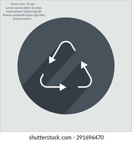 sign waste processing, web icon. vector design