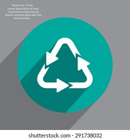 sign waste processing, web icon. vector design