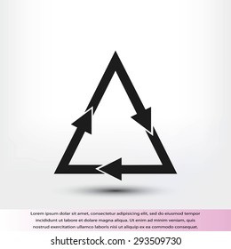 sign waste processing, web icon