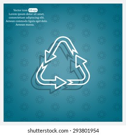 sign waste processing, web icon. vector design