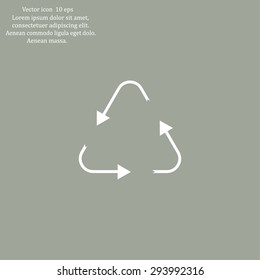 sign waste processing, web icon. vector design