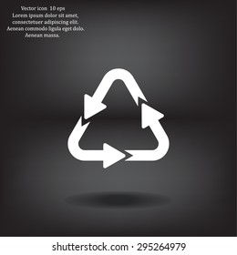 sign waste processing, web icon. vector design