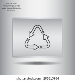 sign waste processing, web icon. vector design