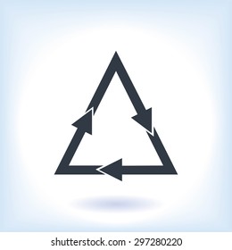 sign waste processing, web icon