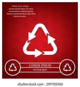sign waste processing, web icon. vector design