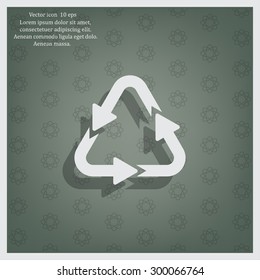 sign waste processing, web icon. vector design