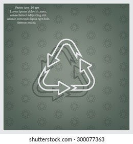 sign waste processing, web icon. vector design