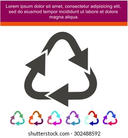 sign waste processing, web icon. vector design
