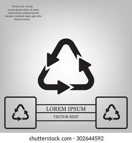 sign waste processing, web icon. vector design