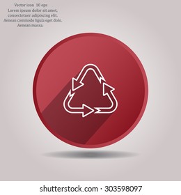 sign waste processing, web icon. vector design
