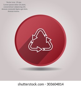 sign waste processing, web icon. vector design