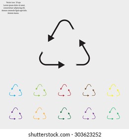 sign waste processing, web icon. vector design