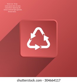 sign waste processing, web icon. vector design