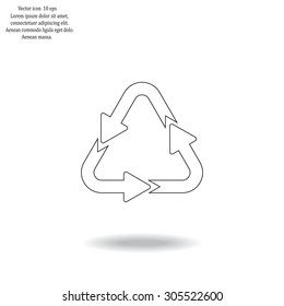 sign waste processing, web icon. vector design