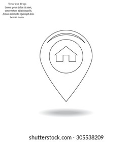 sign waste processing, web icon. vector design