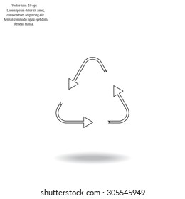 sign waste processing, web icon. vector design