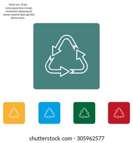 sign waste processing, web icon. vector design